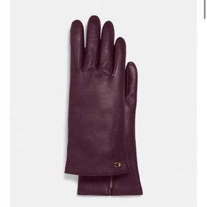 NWT Coach Sculpted Signature Leather Gloves